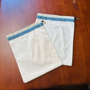 Tory Burch Shoe Bags with Gold Tone Logo Charm Lot of 2